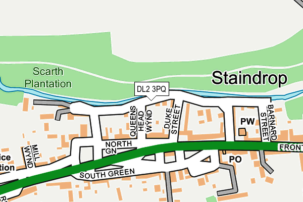 DL2 3PQ map - OS OpenMap – Local (Ordnance Survey)