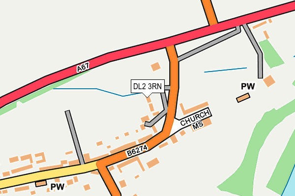 DL2 3RN map - OS OpenMap – Local (Ordnance Survey)