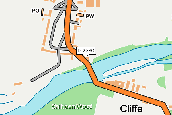 DL2 3SG map - OS OpenMap – Local (Ordnance Survey)