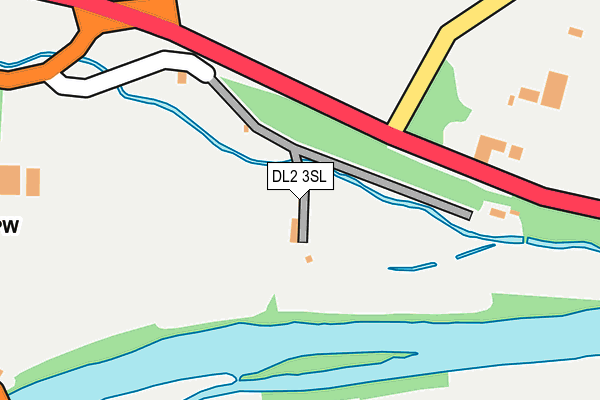 DL2 3SL map - OS OpenMap – Local (Ordnance Survey)