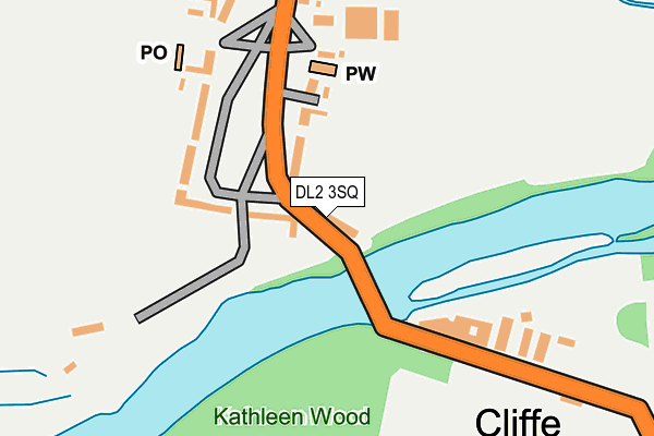 DL2 3SQ map - OS OpenMap – Local (Ordnance Survey)