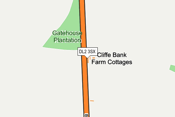 DL2 3SX map - OS OpenMap – Local (Ordnance Survey)