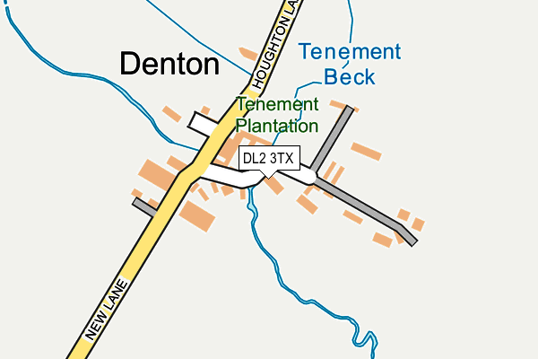 DL2 3TX map - OS OpenMap – Local (Ordnance Survey)