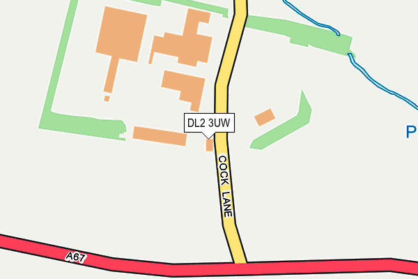 DL2 3UW map - OS OpenMap – Local (Ordnance Survey)