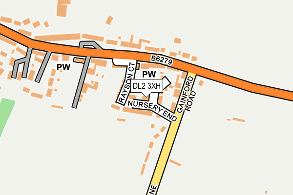 DL2 3XH map - OS OpenMap – Local (Ordnance Survey)