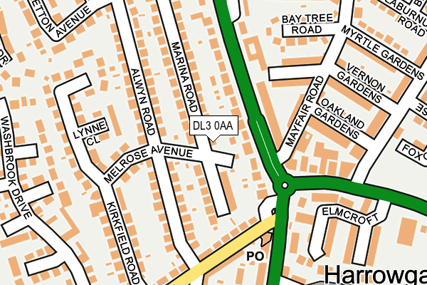 DL3 0AA map - OS OpenMap – Local (Ordnance Survey)