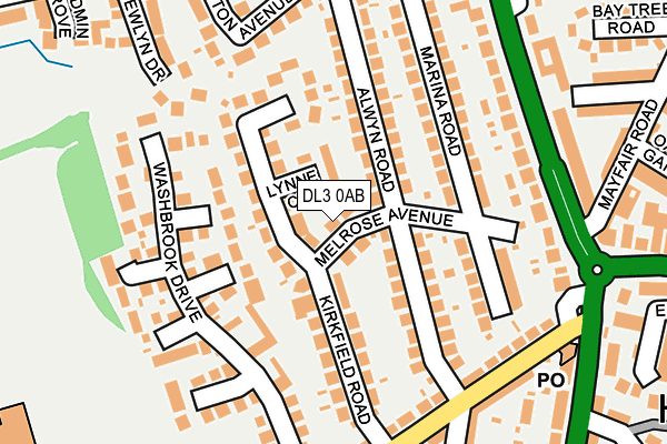 DL3 0AB map - OS OpenMap – Local (Ordnance Survey)