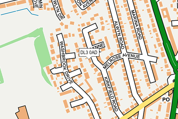 DL3 0AD map - OS OpenMap – Local (Ordnance Survey)