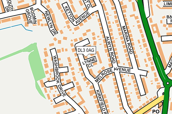 DL3 0AG map - OS OpenMap – Local (Ordnance Survey)