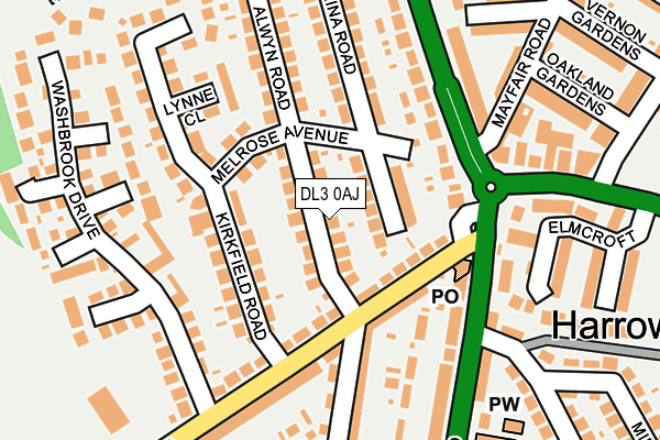 DL3 0AJ map - OS OpenMap – Local (Ordnance Survey)