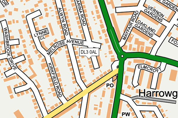 DL3 0AL map - OS OpenMap – Local (Ordnance Survey)