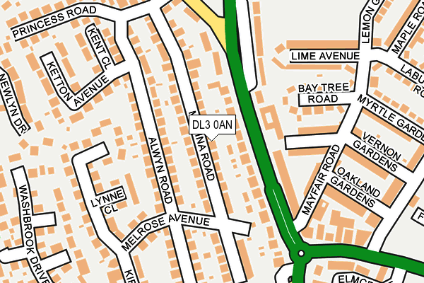 DL3 0AN map - OS OpenMap – Local (Ordnance Survey)