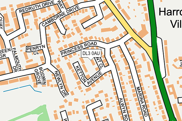 DL3 0AU map - OS OpenMap – Local (Ordnance Survey)