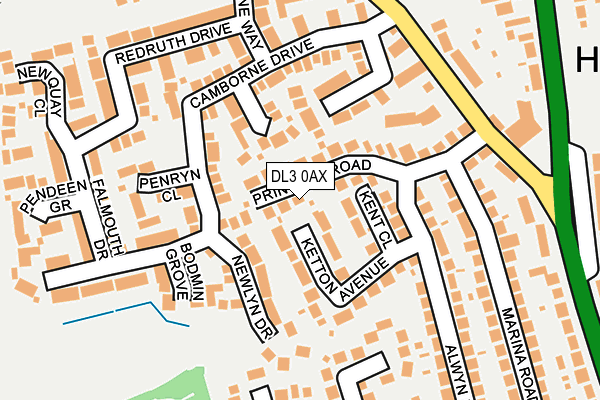 DL3 0AX map - OS OpenMap – Local (Ordnance Survey)