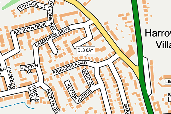 DL3 0AY map - OS OpenMap – Local (Ordnance Survey)