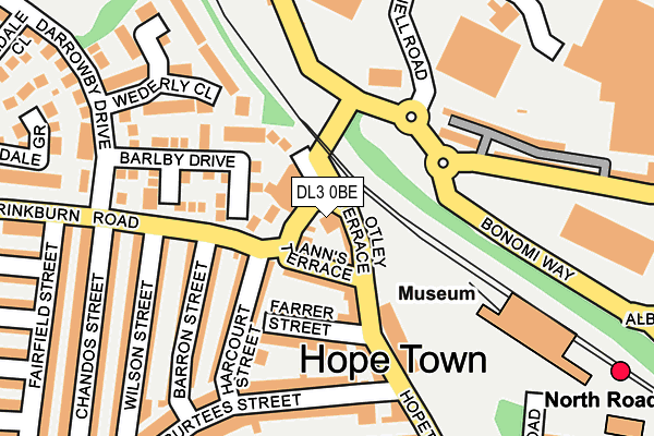 DL3 0BE map - OS OpenMap – Local (Ordnance Survey)