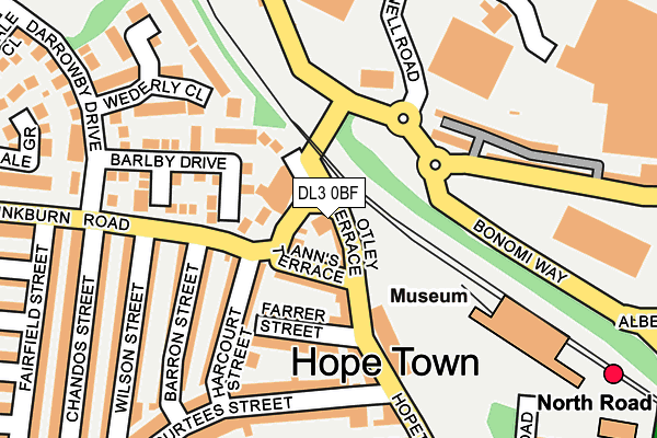 DL3 0BF map - OS OpenMap – Local (Ordnance Survey)