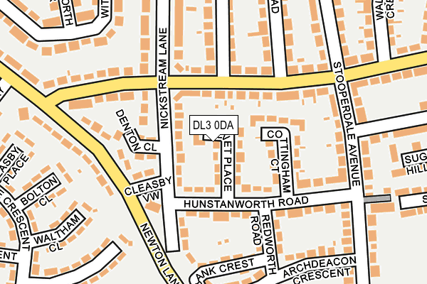 DL3 0DA map - OS OpenMap – Local (Ordnance Survey)