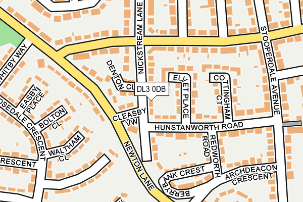 DL3 0DB map - OS OpenMap – Local (Ordnance Survey)