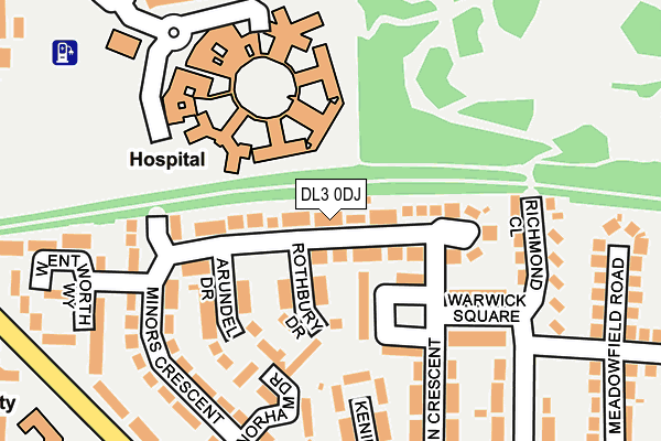 DL3 0DJ map - OS OpenMap – Local (Ordnance Survey)