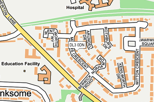 DL3 0DN map - OS OpenMap – Local (Ordnance Survey)