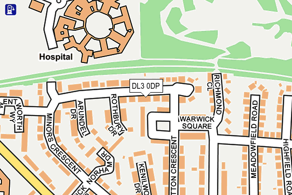 DL3 0DP map - OS OpenMap – Local (Ordnance Survey)