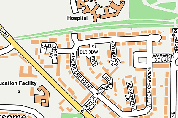 DL3 0DW map - OS OpenMap – Local (Ordnance Survey)