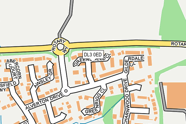 DL3 0ED map - OS OpenMap – Local (Ordnance Survey)