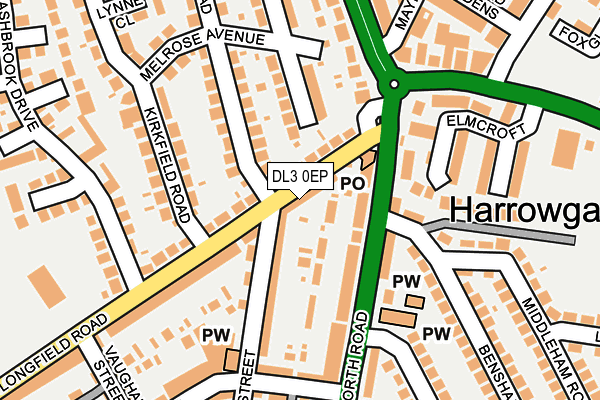 DL3 0EP map - OS OpenMap – Local (Ordnance Survey)