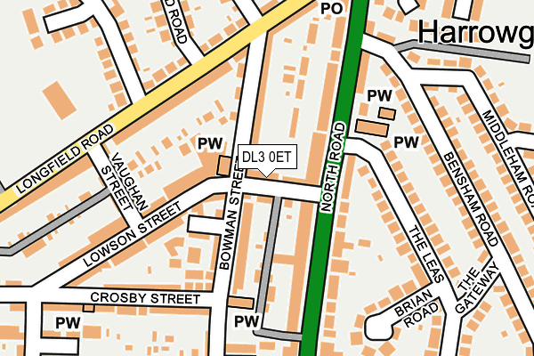 DL3 0ET map - OS OpenMap – Local (Ordnance Survey)