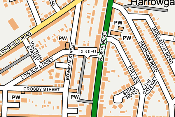 DL3 0EU map - OS OpenMap – Local (Ordnance Survey)