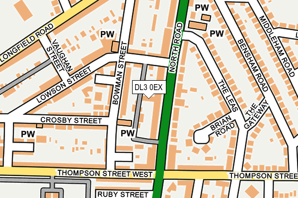 DL3 0EX map - OS OpenMap – Local (Ordnance Survey)