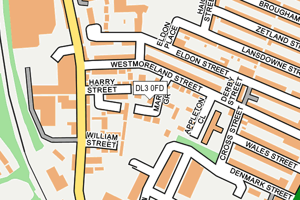 DL3 0FD map - OS OpenMap – Local (Ordnance Survey)