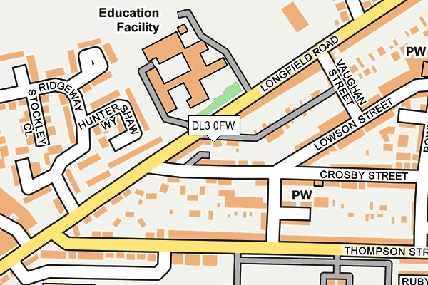 DL3 0FW map - OS OpenMap – Local (Ordnance Survey)