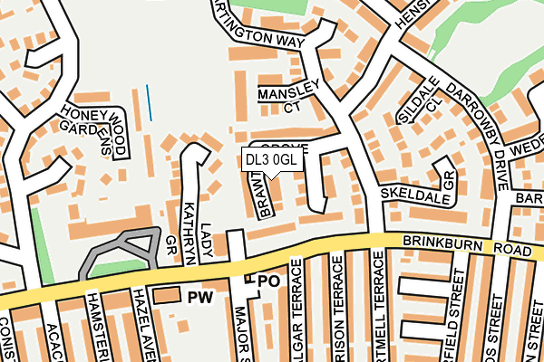 DL3 0GL map - OS OpenMap – Local (Ordnance Survey)