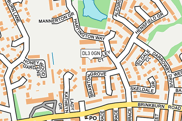 DL3 0GN map - OS OpenMap – Local (Ordnance Survey)