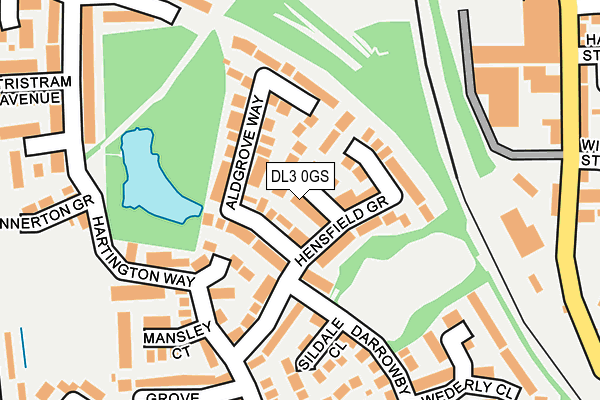DL3 0GS map - OS OpenMap – Local (Ordnance Survey)