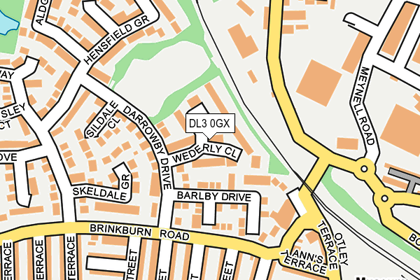 DL3 0GX map - OS OpenMap – Local (Ordnance Survey)