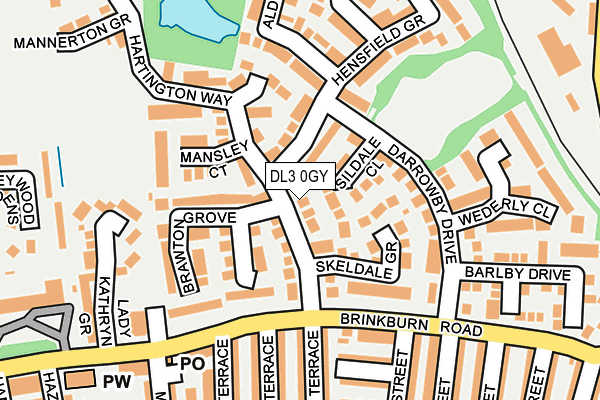 DL3 0GY map - OS OpenMap – Local (Ordnance Survey)