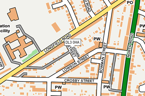 DL3 0HA map - OS OpenMap – Local (Ordnance Survey)