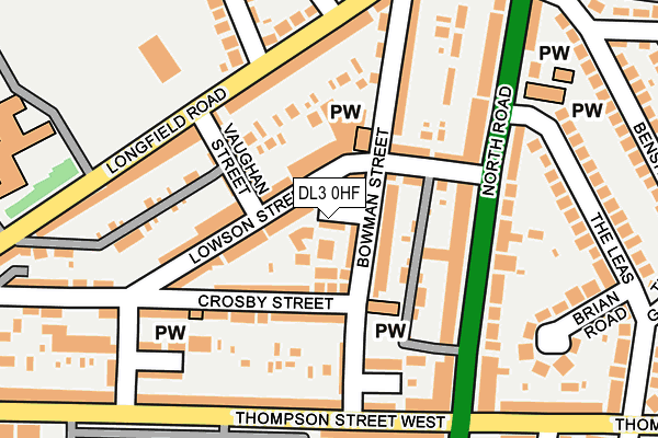 DL3 0HF map - OS OpenMap – Local (Ordnance Survey)
