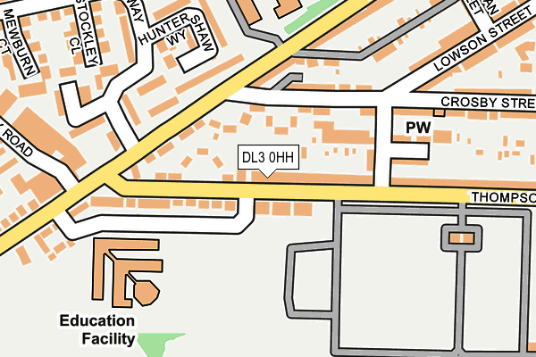 DL3 0HH map - OS OpenMap – Local (Ordnance Survey)