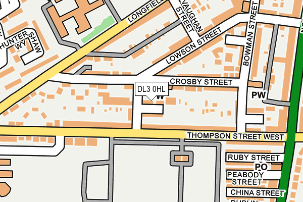 DL3 0HL map - OS OpenMap – Local (Ordnance Survey)