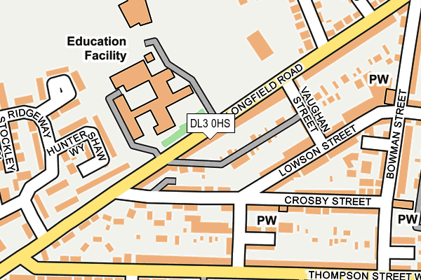 DL3 0HS map - OS OpenMap – Local (Ordnance Survey)