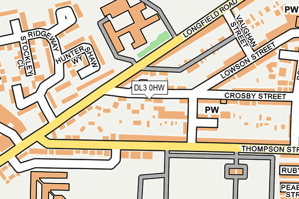DL3 0HW map - OS OpenMap – Local (Ordnance Survey)