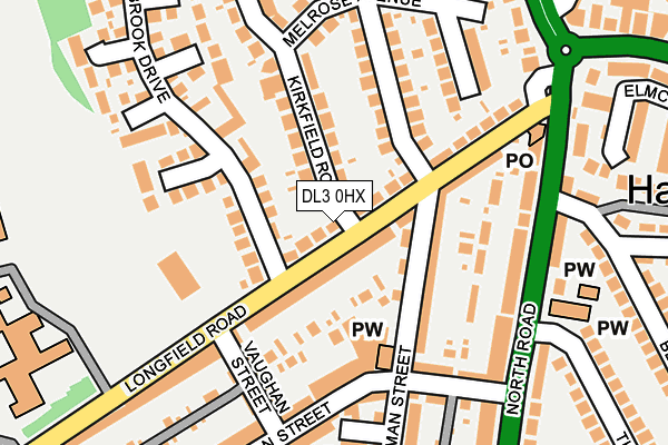 DL3 0HX map - OS OpenMap – Local (Ordnance Survey)