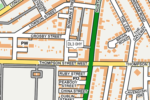 DL3 0HY map - OS OpenMap – Local (Ordnance Survey)