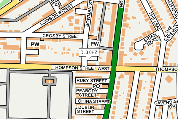 DL3 0HZ map - OS OpenMap – Local (Ordnance Survey)