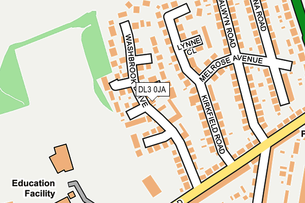 DL3 0JA map - OS OpenMap – Local (Ordnance Survey)