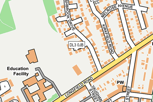 DL3 0JB map - OS OpenMap – Local (Ordnance Survey)